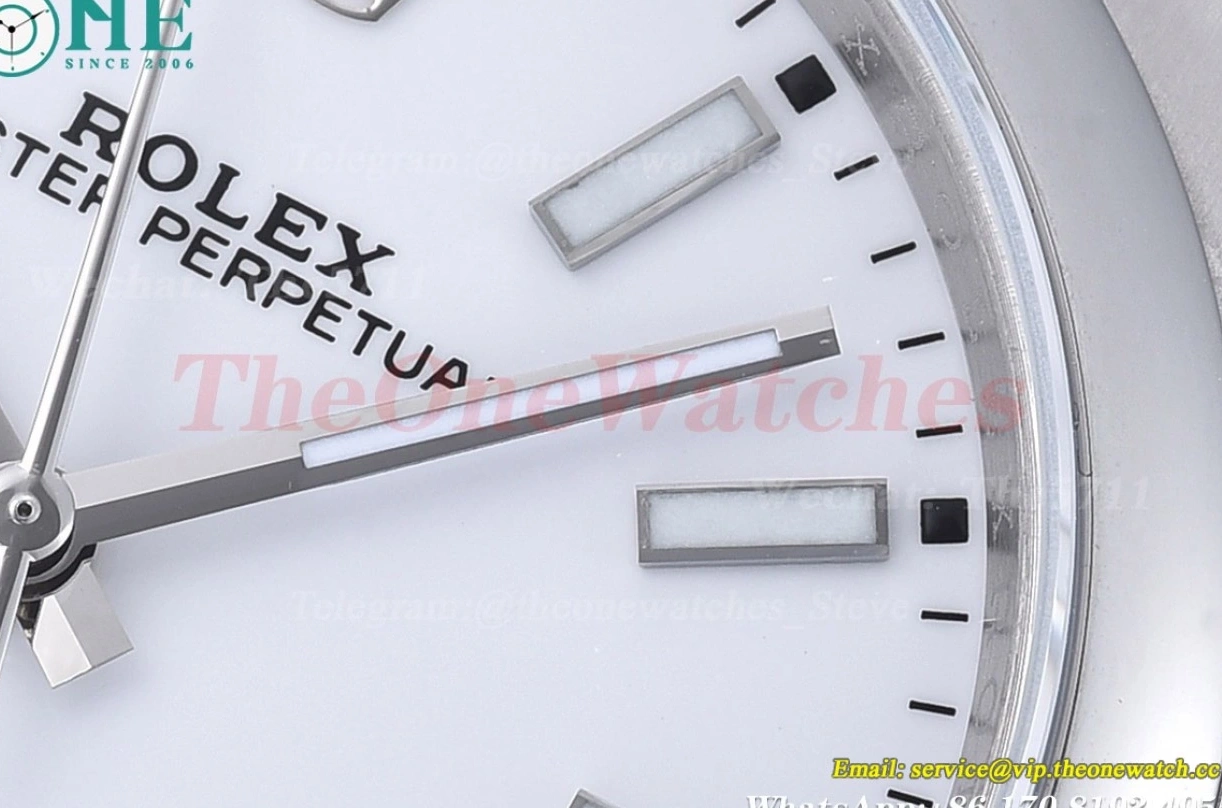 Oyster SS 114300 White 39mm EWF SS VR3132 Perpetual 0414